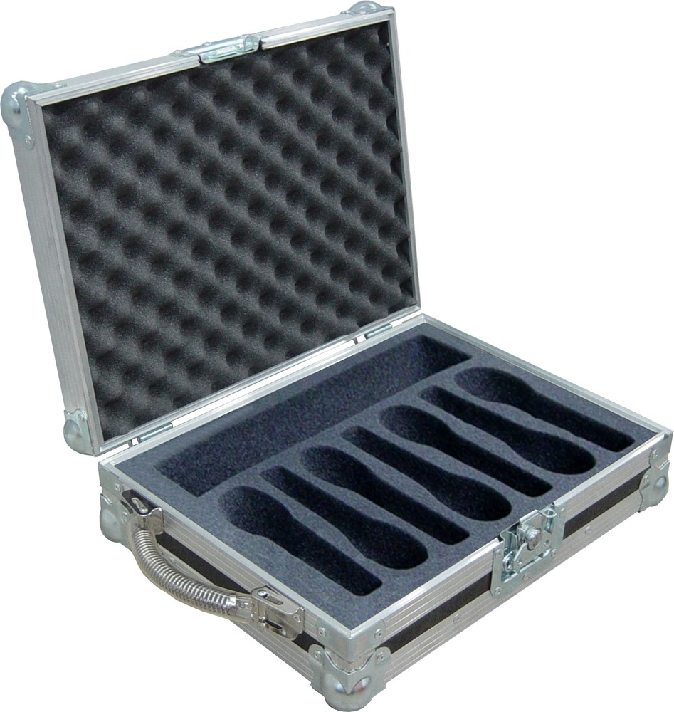 Microphone Mic Holds 7 Swan Flight Case (Hex)