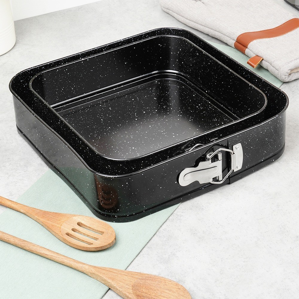 Springform pan granite 24 / 28 cm 2 pcs. Cake tin, flat base, baking tin,...