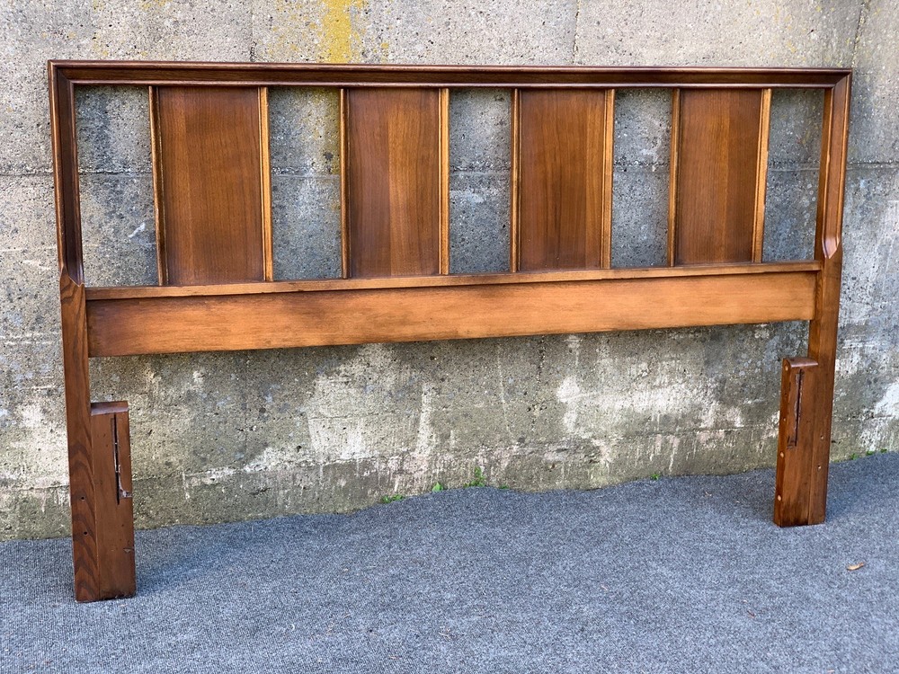 Mid Century Danish Modern Full Queen Walnut Headboard