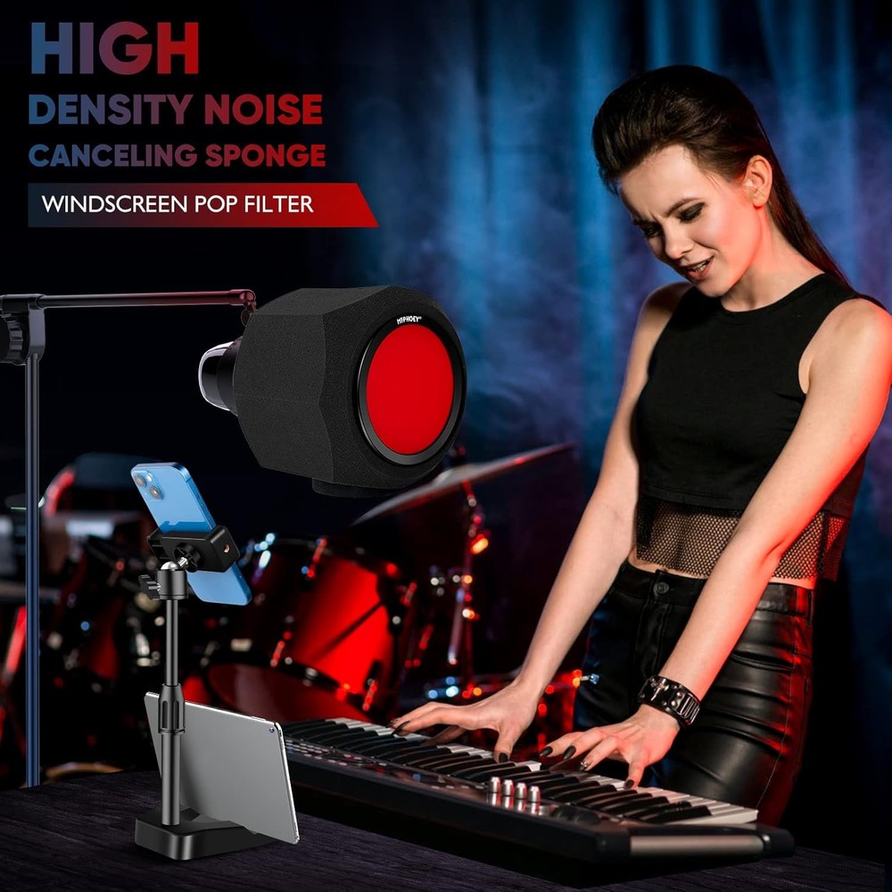 Microphone Windscreen Pop Filter Recording Shield Isolation Shield Sound