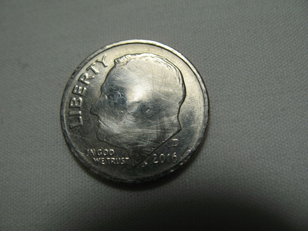 2016 D Roosevelt Dime Mint Error Front and Back *RARE Find!*