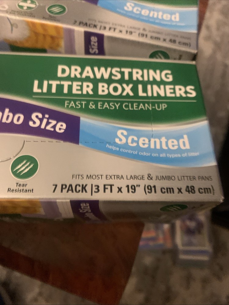 Fresh Step Drawstring Litter Box Liners Scented, Jumbo Size, 36" x 19"