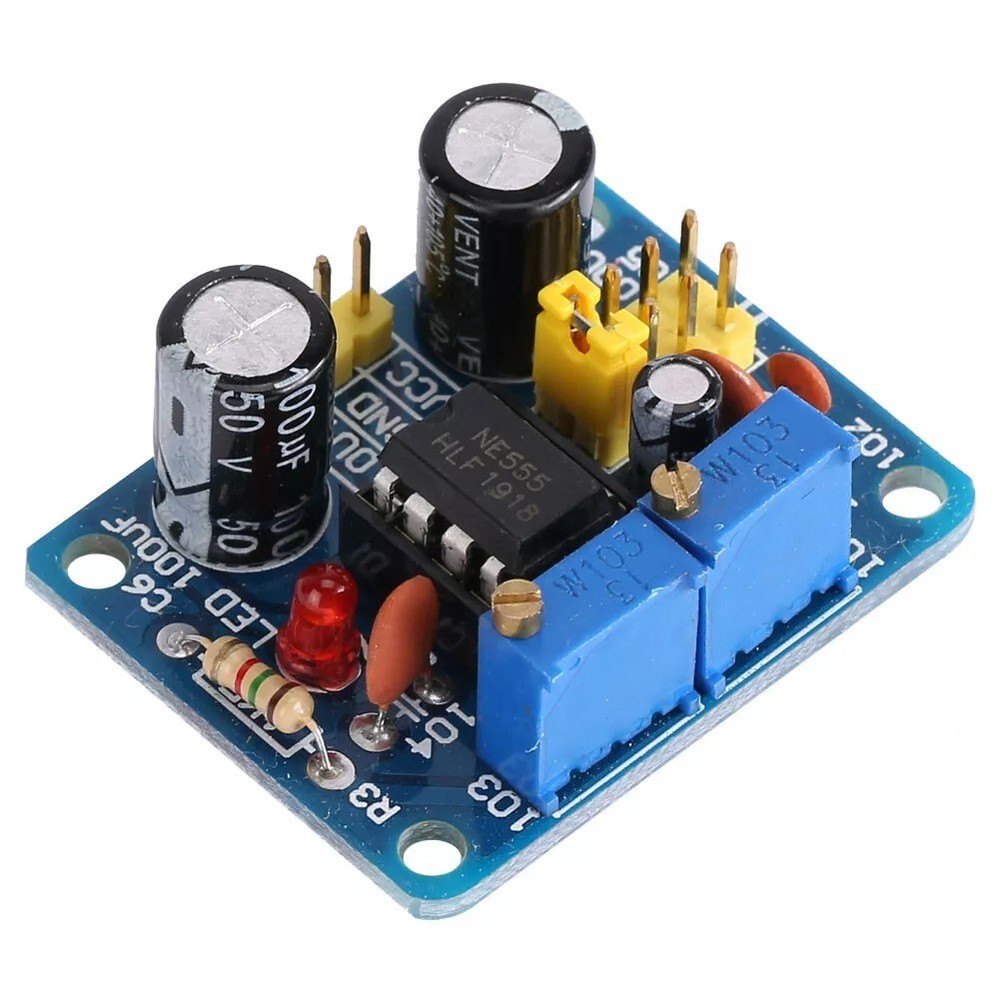 NE555 Pulse Frequency Generator Board LED Indication Continuous Output Range