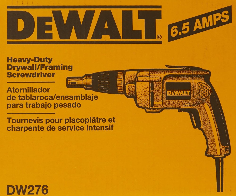 DEWALT Drywall Screw Gun, Variable Speed Reversible, 6.5Amp DW276