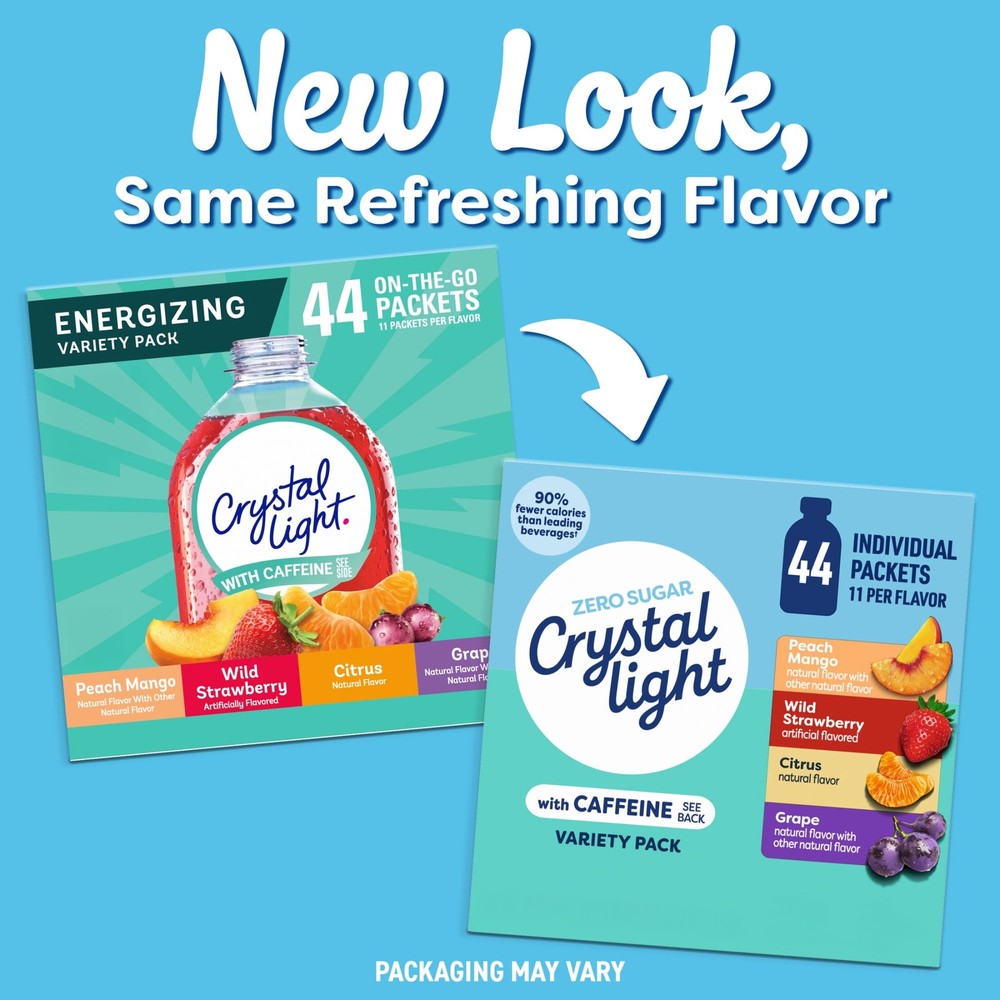 Crystal Light Energizing Variety Pack, 44 ct On-the-Go Packets
