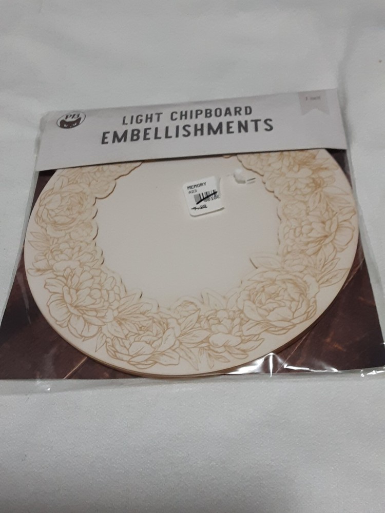 P13 Light Chipboard Embellishments Bundle 10assorted medium & large sizes