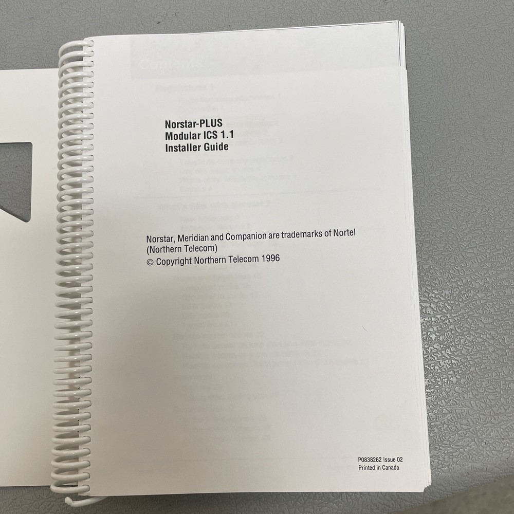 Norstar Plus Modular ICS 1.1 Installer Guide