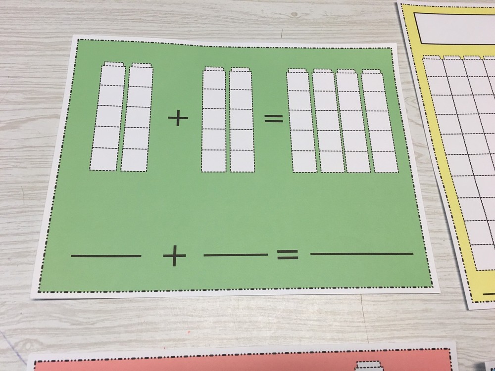 Write-On/Wipe-Off Unifix Cube Mats set