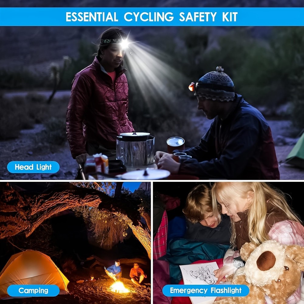 High - Brightness 3LED Bicycle Light Set with 6+5 Modes