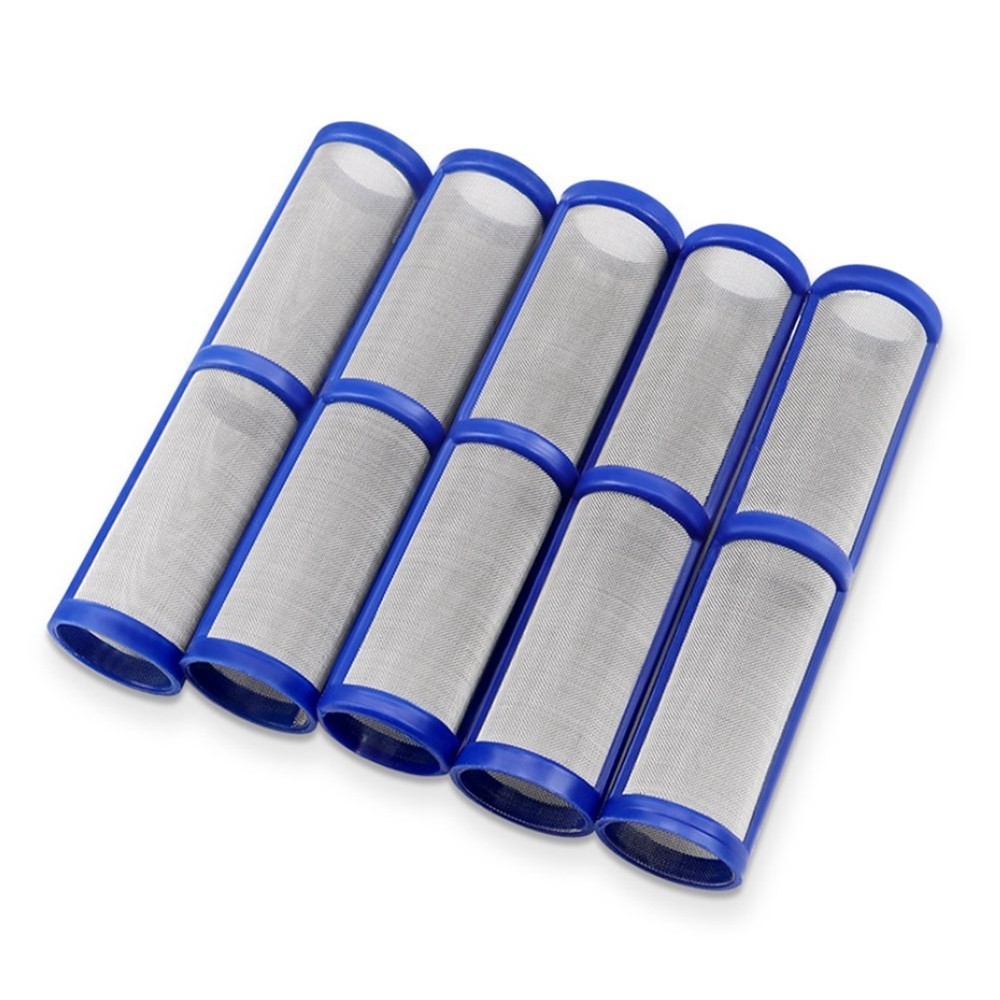 Easily Replaceable Blue Stainless Steel Filters in a Convenient Five Pack