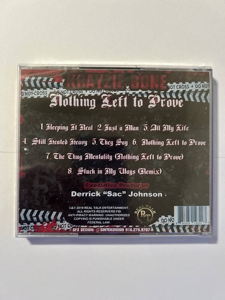 Krayzie Bone Nothing Left To Prove Cd Custom