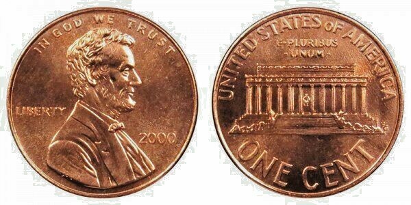 2000 P & D UNCIRCULATED PLUS 2000-S PROOF LINCOLN CENTS (3 COINS)