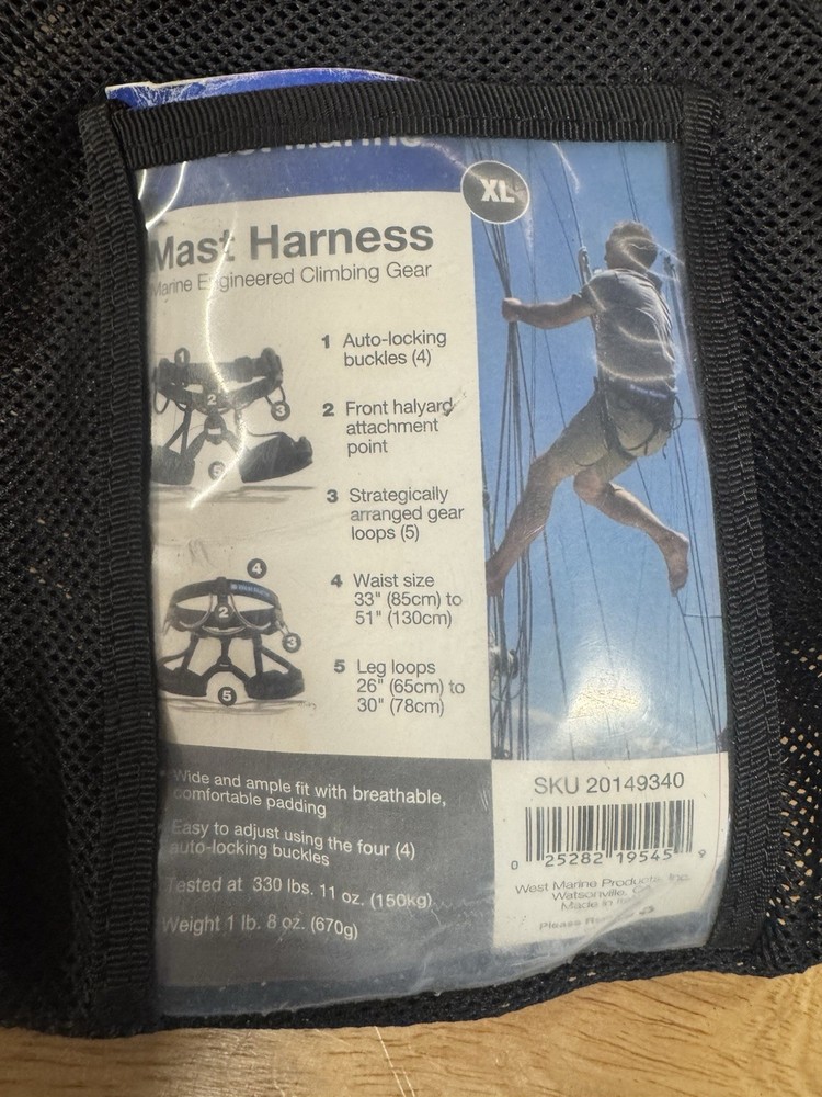 Mast Climbing Harness Size XL