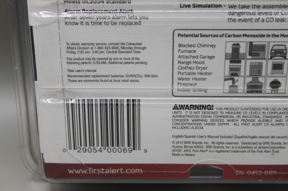 First Alert Carbon Monoxide Alarm CO400