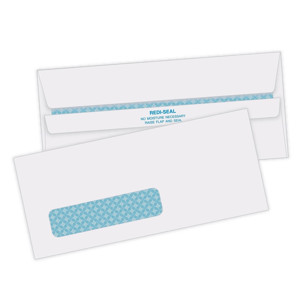 Quality Park #10 Left Window Security Tinted Envelopes 500 per Box, White