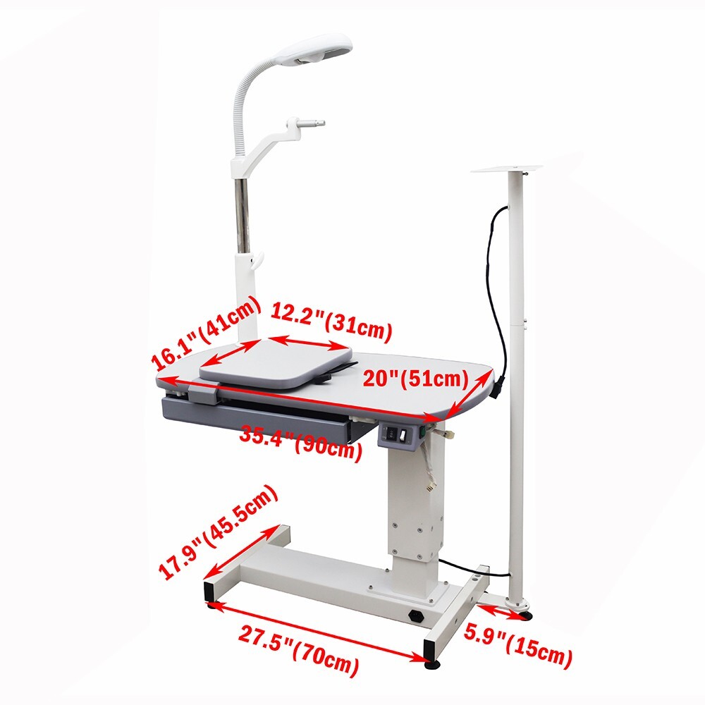 TECHTONGDA Optometry Ophthalmic Eyeglass Test Stand Combined Table 165Lbs Load
