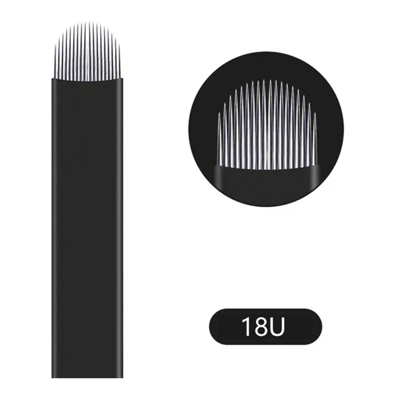 18U Shape Microblading Needle Permanent Makeup Eyebrow Tattoo Manual Blade