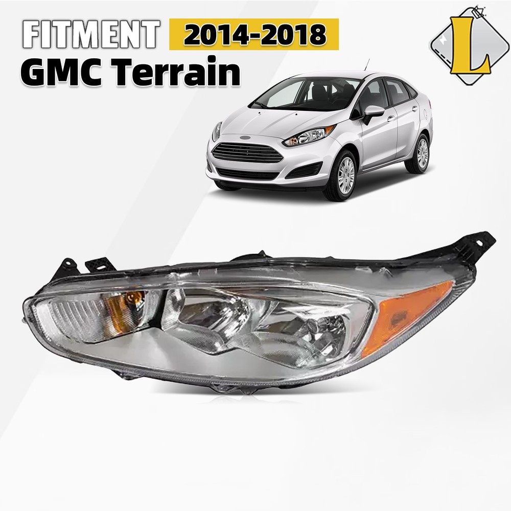 For 2014-2018 Ford Fiesta Halogen Headlight Headlamp W/ Bulb Left Driver Side