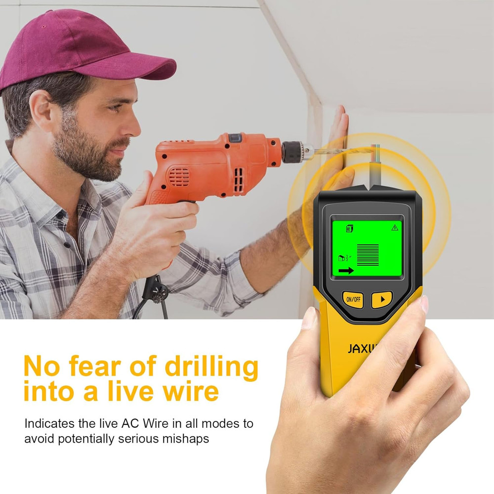 Stud Finder Wall Scanner - 5 in 1 Stud Finder Tool W/Microprocessor Chip and HD