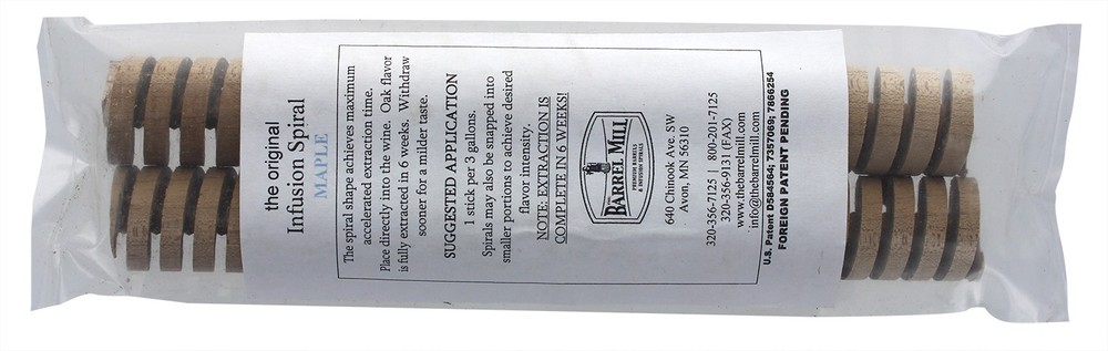 Infusion Oak Spiral - Sugar Maple Toast 8” - 2 Per Pack