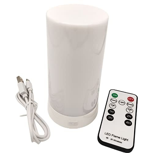 Led Flame Effect Lantern Light Usb Rechargeable Flameless Candle 4 Modes 1 Pack