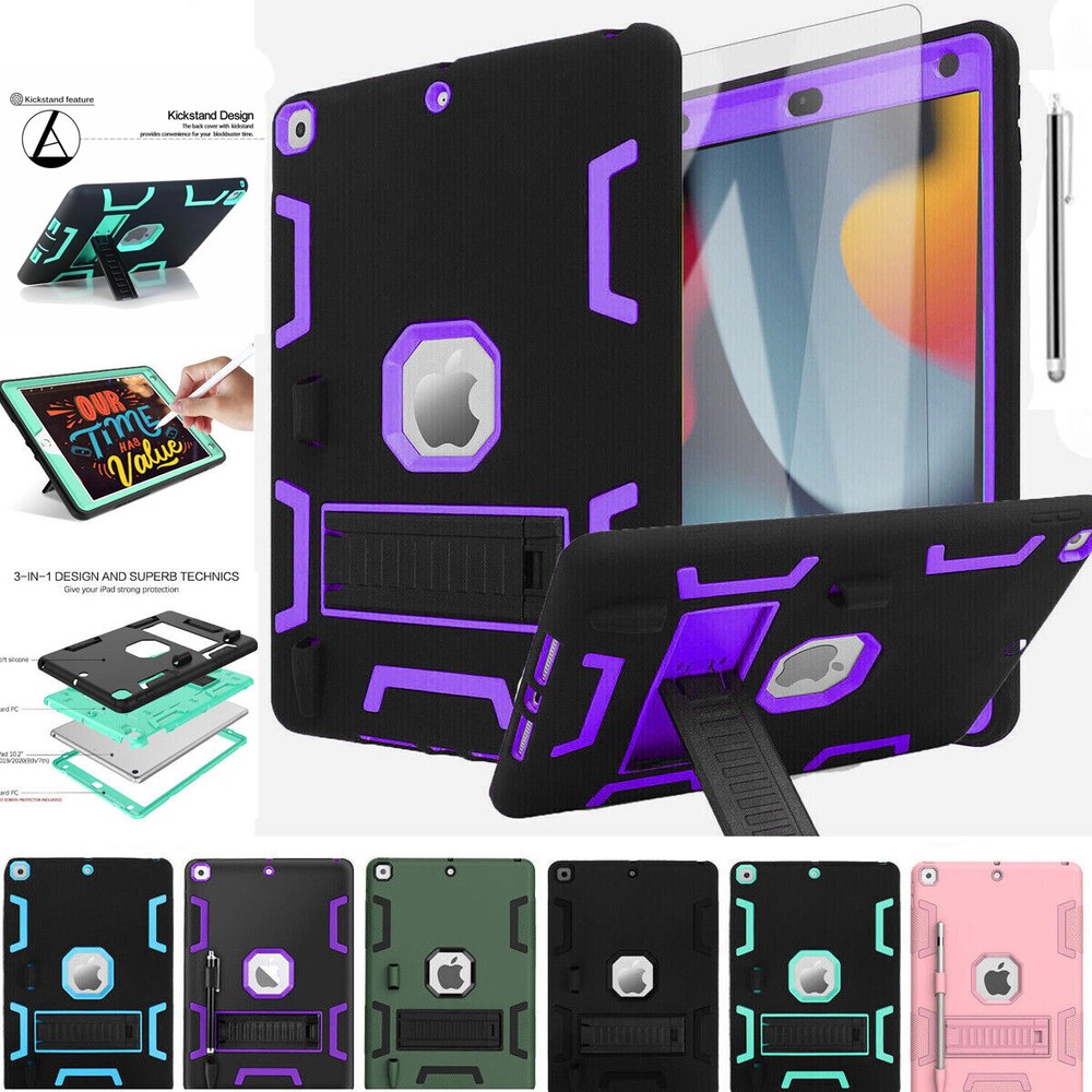 For iPad 10th 9th Generation Case Heavy Duty Shockproof Cover+Screen Protector