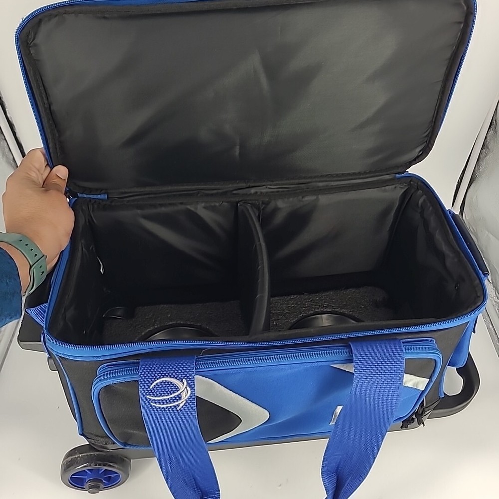 BSI Dash 2 Ball Roller Bowling Bag Blue and Black