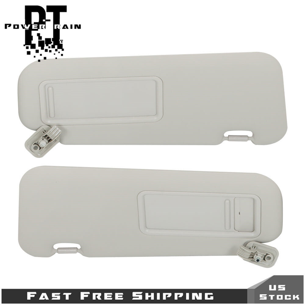 For 2010 2011 2012 2013 Mazda 3 Pair Sun Visor Driver And Passenger Side Gray