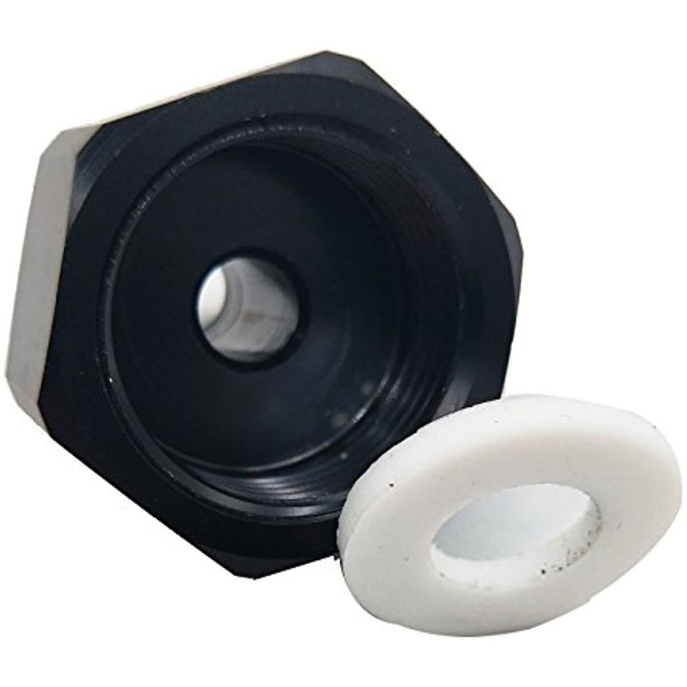 Nitrous Bottle Nut Adapter With Washer (Black, 4AN)