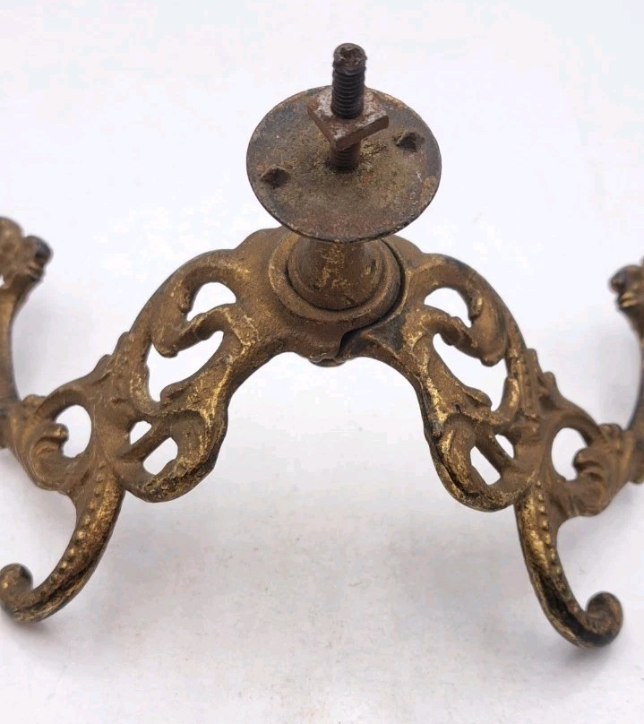 Antique Hook Hat or Coat Rack Hall Tree Vintage Victorian Old Iron Hardware
