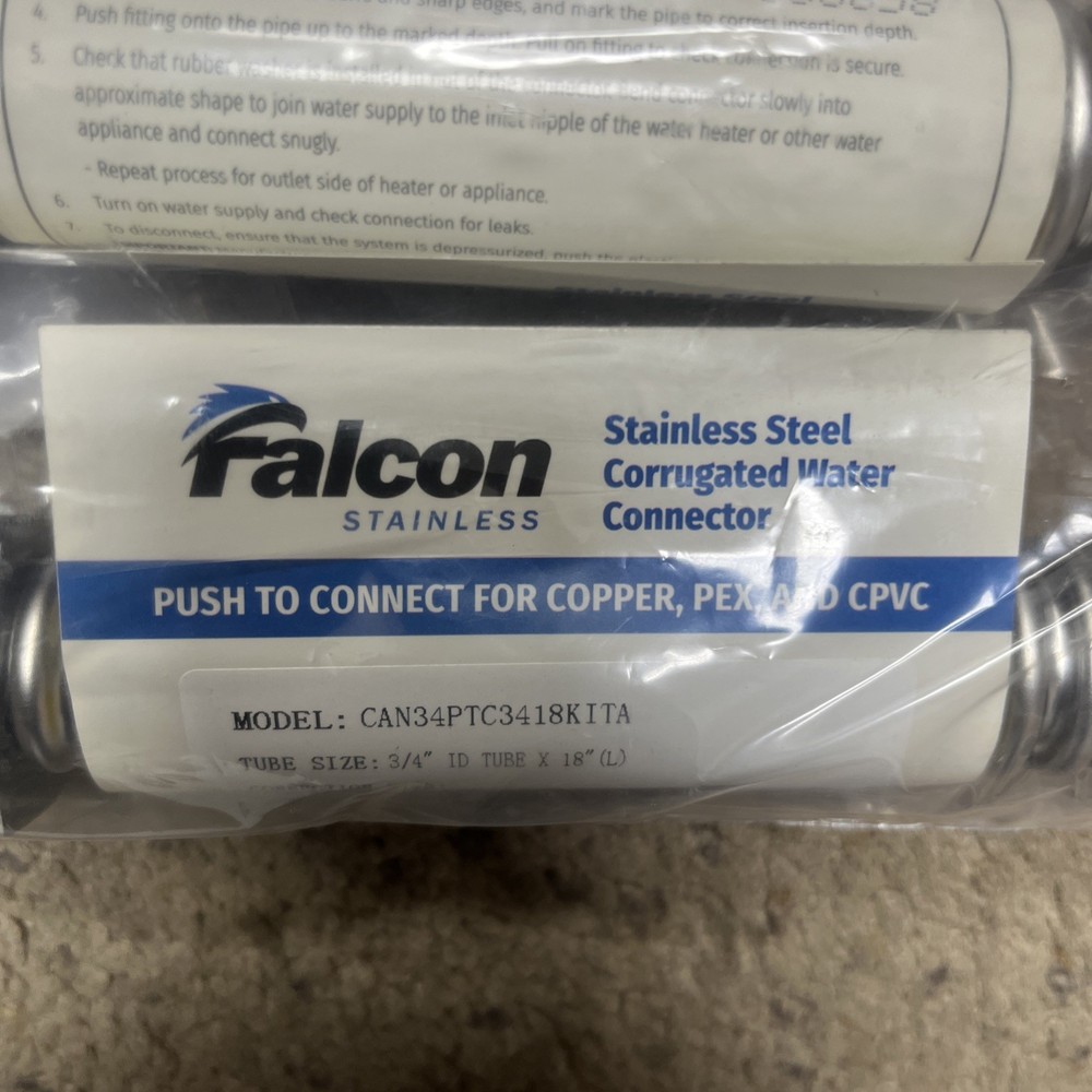 60010618 3/4" X 18" FLEX CONNECTORS QC (2PCS)