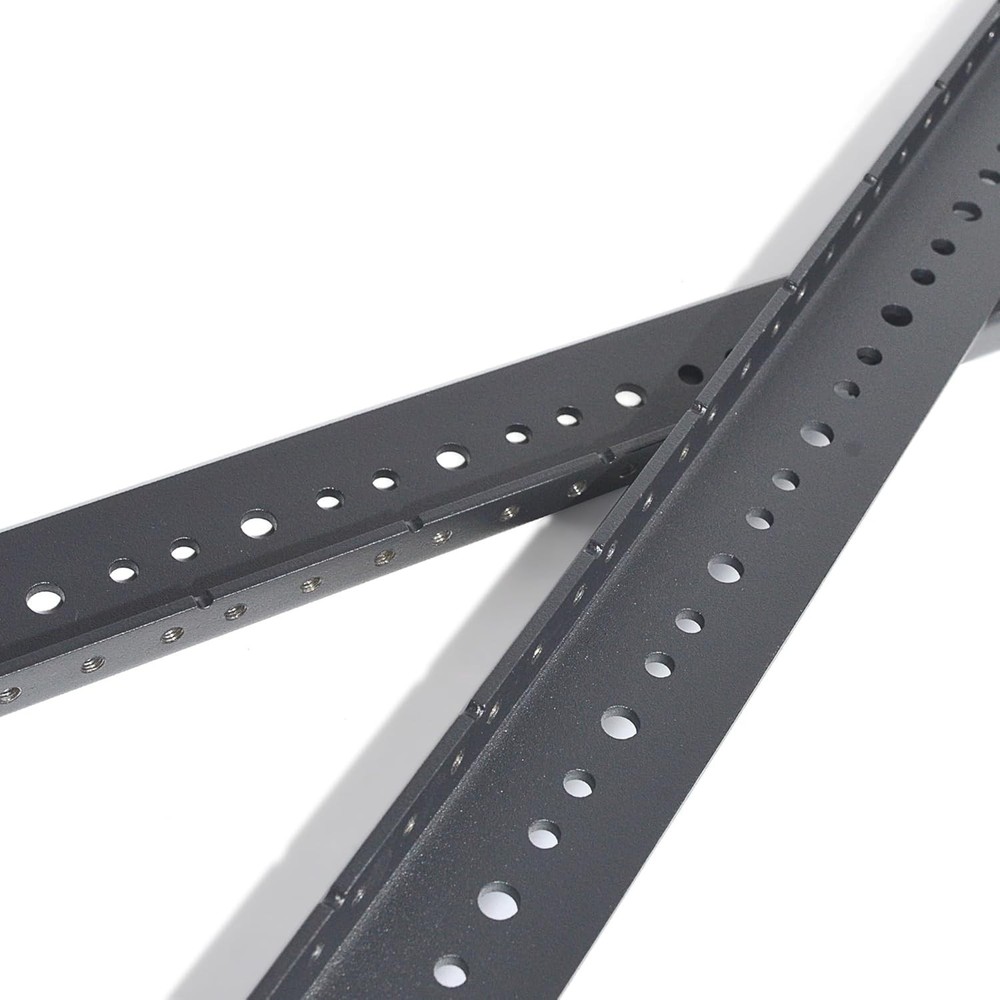 Versatile 2U Rack Mount Rails for Audio & Network Equipment - Screws Included
