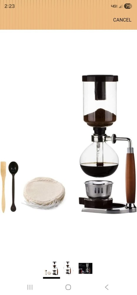 Siphon coffee maker