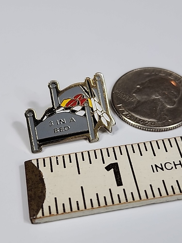 Three In A Bed Lapel Pin Darts Score