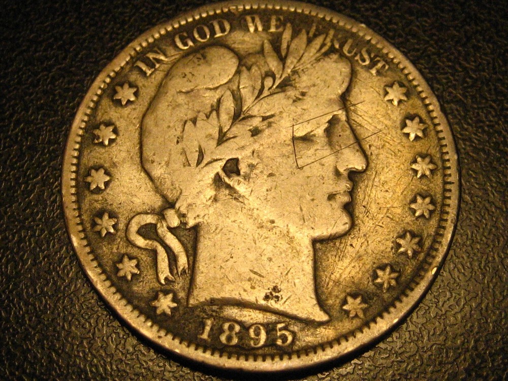 1895-P 90% Silver Barber Half Dollar Fine