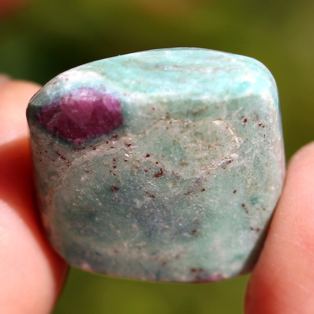 Tumbled Stone: Ruby and Fuchsite from India (RUB203)