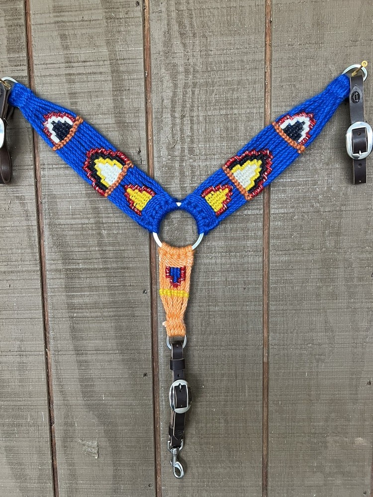 Multicolor Blue Mohair Breastcollar