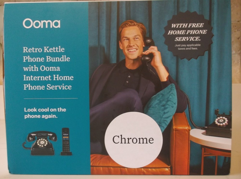 Ooma Retro Kettle Phone Bundle with Ooma Internet Phone Service