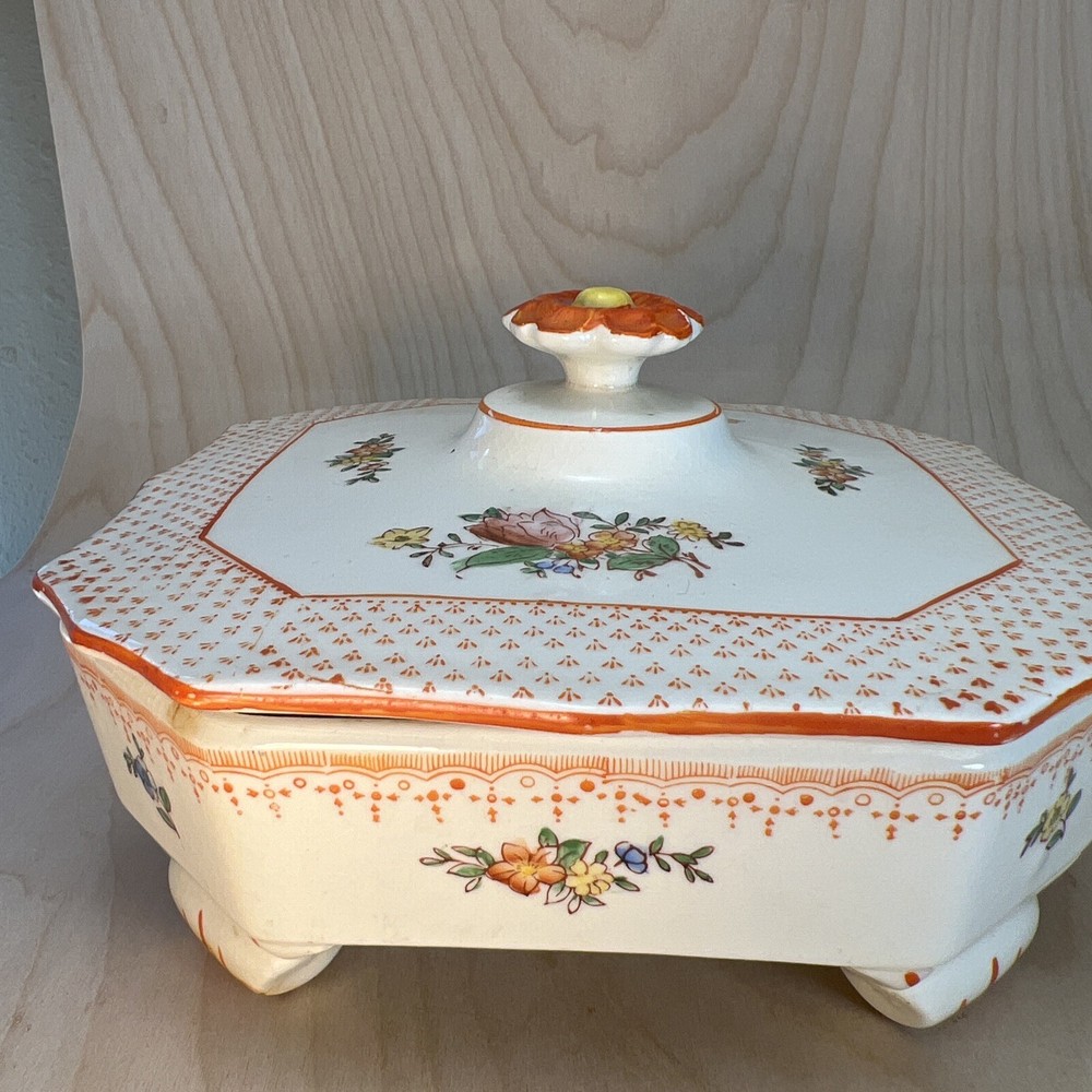 Chintz Divided Covered Dish Japan