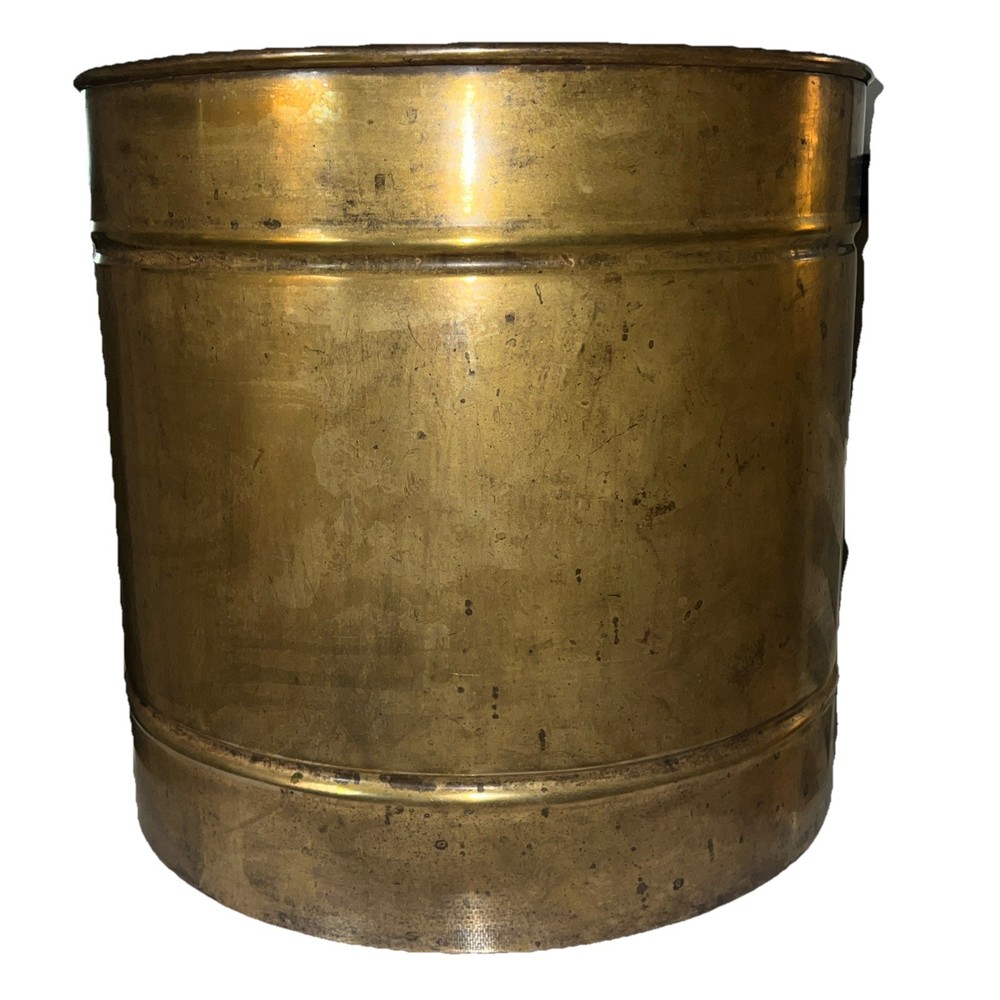 Vintage 19th. Century Brass-Copper Hammered Cache pot