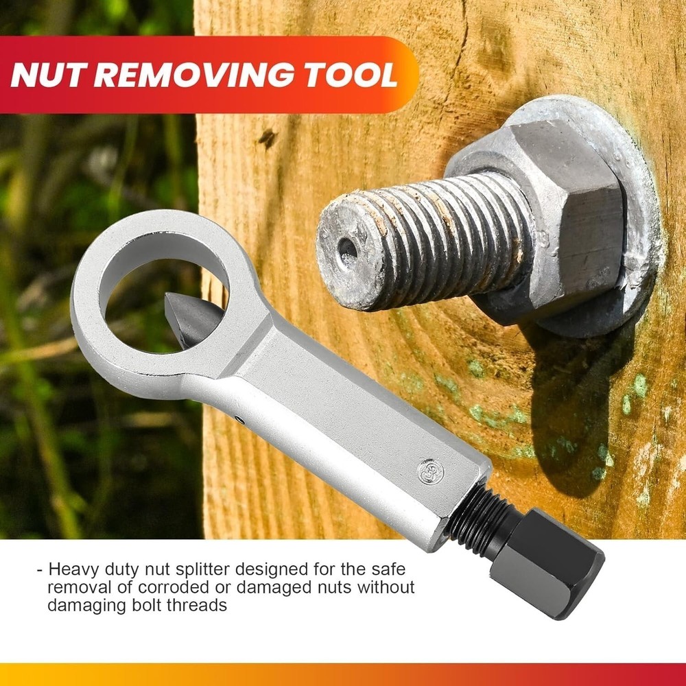 4PCS Nut Splitter Breaker 9-27mm Nut Remover Extractor Adjustable Cracker Tools