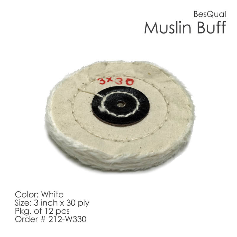 12-pack 3" x 30-ply White Muslin Buff Polishing Wheels new