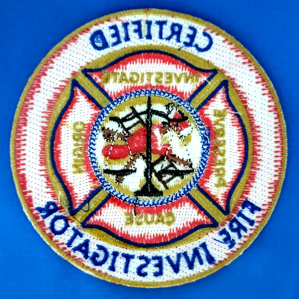 CERTIFIED FIRE INVESTIGATOR PATCH, Item #2007-4" Embroidered Patch