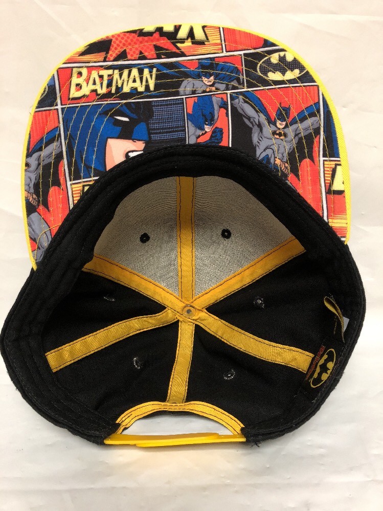 Batman DC Comics Bat Symbol Youth Adjustable Baseball Cap Hat Dark Knight EUC
