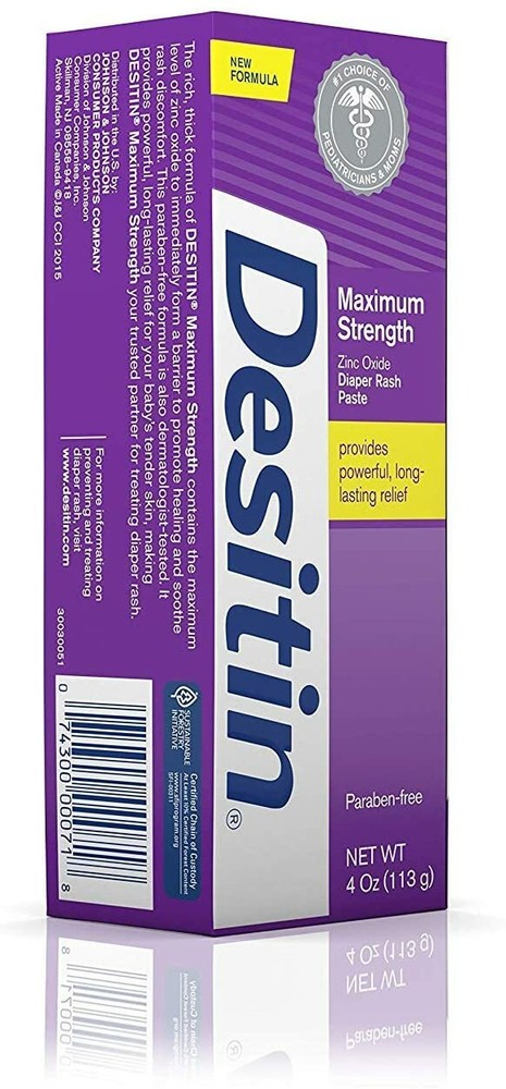DESITIN Maximum Strength Diaper Rash Paste 4 Ounce Pack of 2