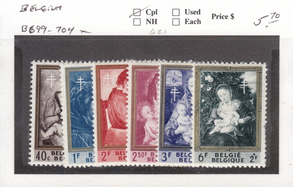 Belgium B699-704 MH OG