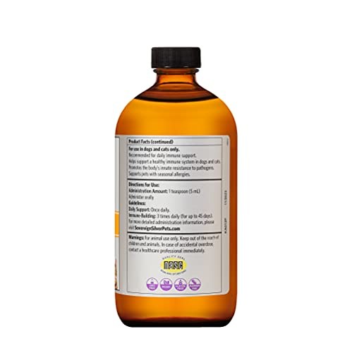 Sovereign Silver Bio-Active Silver Hydrosol for Pets Immune Support, 16 oz.