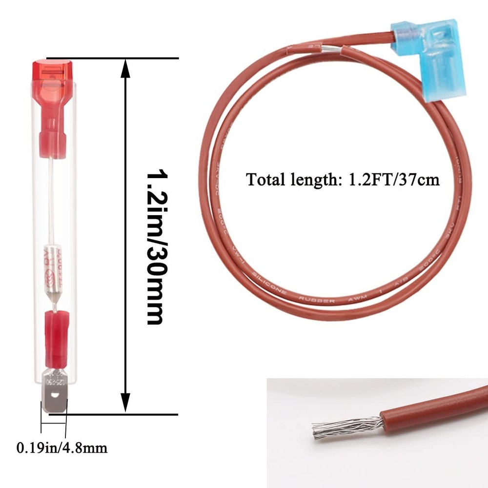 Taiss RV Water Heater Thermal Cutoff Kit,Replacement Thermal Fuse 98 °Replace...