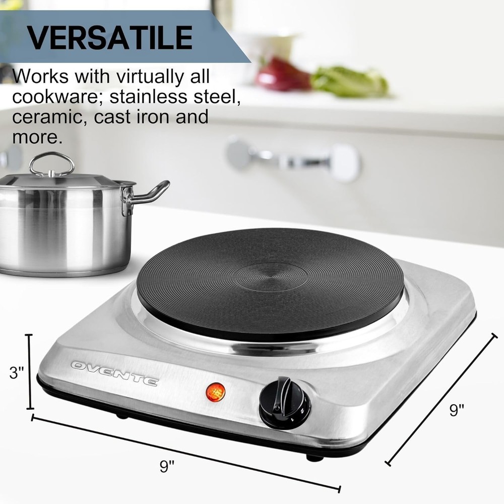 Electric Countertop Single Burner - Silver
