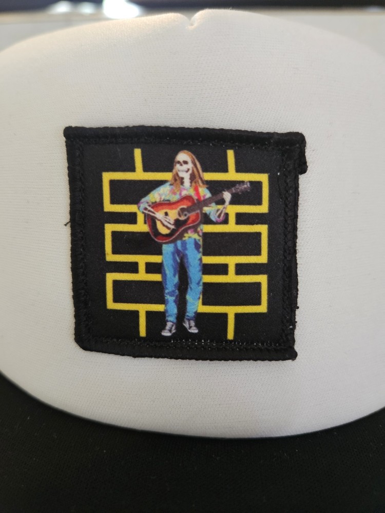 Billy Strings "BS Dead" Trucker Hat.. Black & White Mesh w/ Snapback